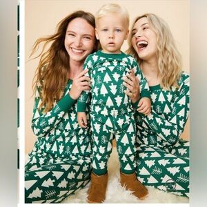 Hanna Anderson Women's Holiday Long John Pajama Top and long Johns